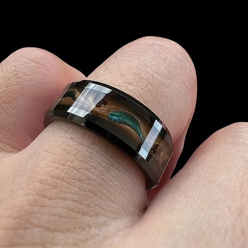 Men's Hip-hop Color-shifting Quicksand Ring That Doesn't Fade