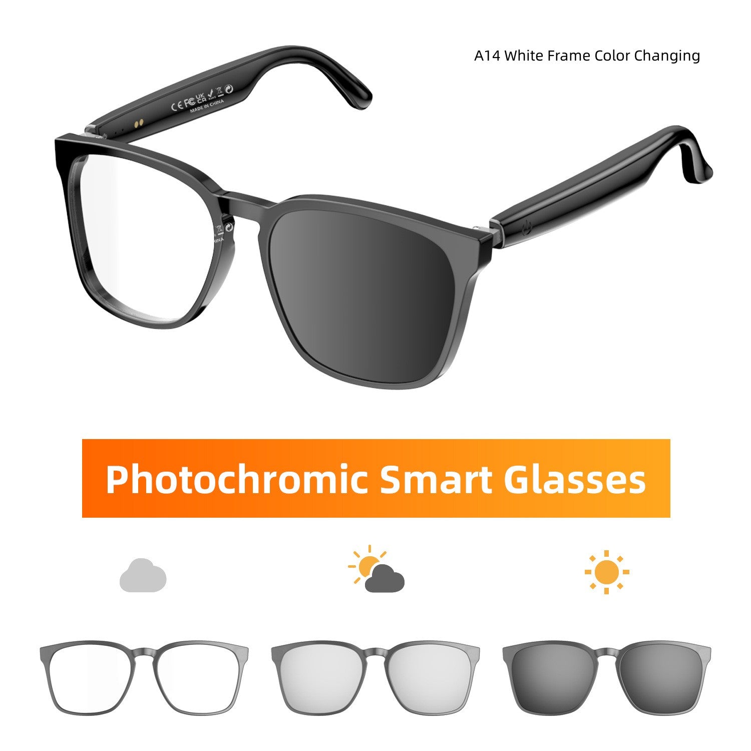 Photochromic Bluetooth Wireless  Glasses